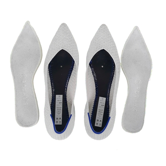 Rothy's The Point in Salt Honeycomb Flats - Picture 6 of 13